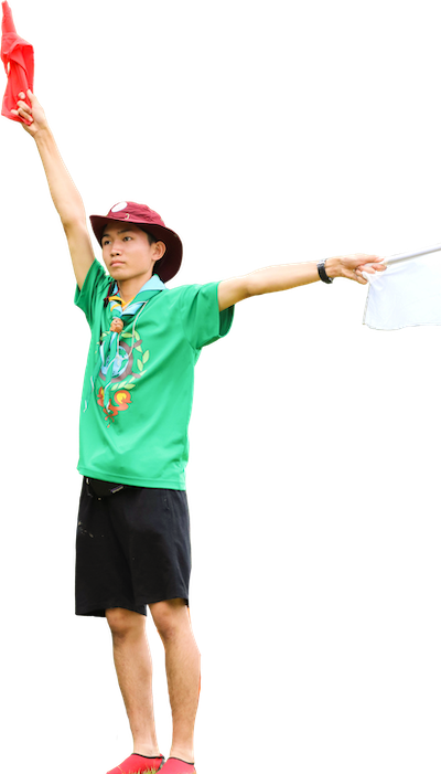 Scout standing